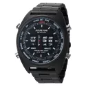FUTURE FUNK Retro Digitaluhr Quartz FF103 Stahl schwarz