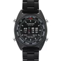 FUTURE FUNK Retro Digitaluhr Quartz FF103 Stahl schwarz