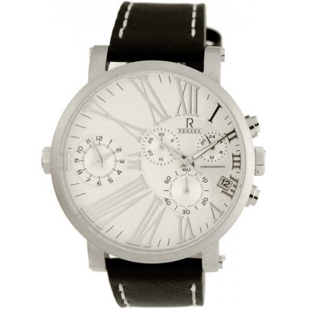 RENDEX Multitime XXL Zweizeitenuhr Chronograph grau