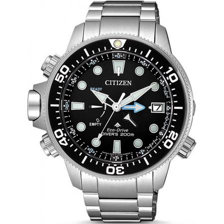 CITIZEN Promaster Aqualand Marine Eco-Drive Taucheruhr Tiefenmesser Stahl