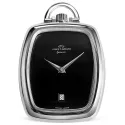 Modische Anhängeuhr Handaufzug Museum silber schwarz