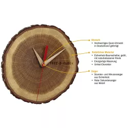 TFA Wanduhr aus Eichenholz