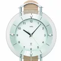 AMS Pendeluhr Funk Wanduhr  Sonoma mit Eichnholz Deko