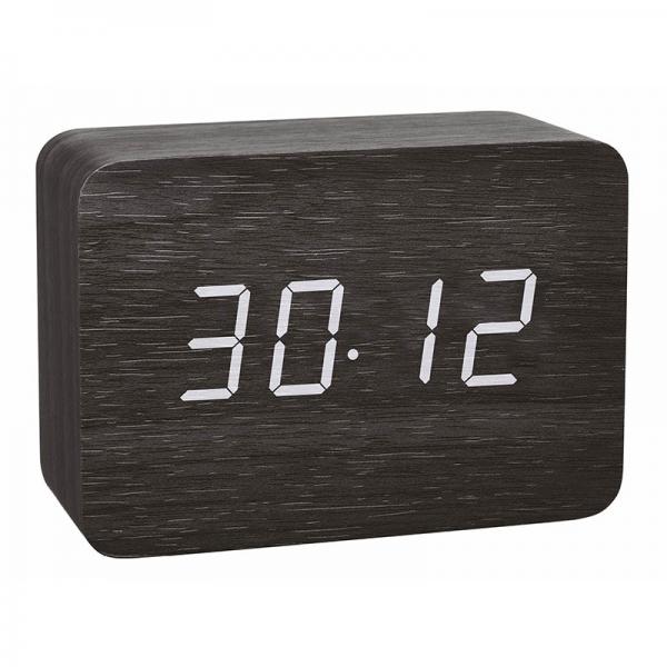 ⏰ Design Funk-Wecker in Holz-Optik Clocco 60.2549.01 schwarz