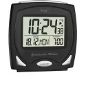 TFA Sprechender Funk-Wecker LCD Tischuhr schwarz