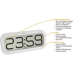 TFA Bimbam LCD Funkuhr mit Stundenschlag