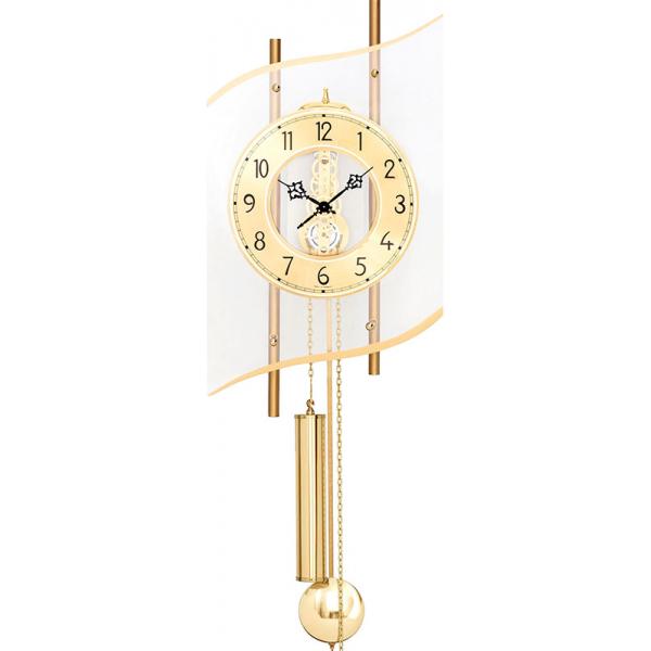 AMS Skelett Pendeluhr, 8 Tage Uhrwerk, gold AMS Skelett Pendeluhr, 8 Tage Uhrwerk, gold