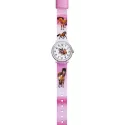 Quartz Kinderuhren Alu Pferde rosa