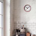 MONDAINE Wall Clock SBB Bahnhofswanduhr rot/weiss