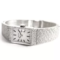 JAQUETGIRARD Silberuhr NOS Handaufzug grau