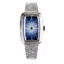 JAQUETGIRARD Silberuhr NOS Handaufzug blau
