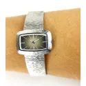 JAQUETGIRARD Silberuhr NOS Handaufzug braun