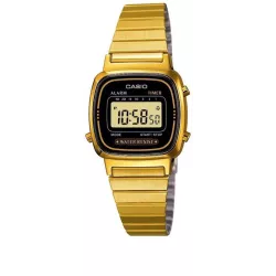 CASIO Vintage LCD Digitaluhr Wega Lady gold schwarz