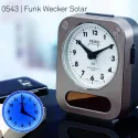 FILIUS Solar-Funkwecker Silent weiss/silbergrau