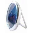 JEAN ROULET Art et Temps Walter Mafli Tischuhr Quartz chrom