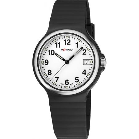 M-WATCH Maxi 38 Schweizer Quartzuhr schwarz-weiss