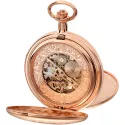 Klassik Taschenuhr Handaufzug Doppelsavonette Skelett ros