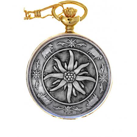 Ehtno Taschenuhr Handaufzug Residence Edelweiss Skelett