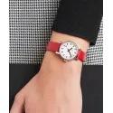 MONDAINE Evo2 26 Damen Bahnhofsuhr Petite Saphirglas rot