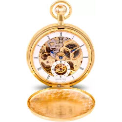 Klassik Taschenuhr Handaufzug Skelett gold