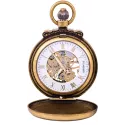 Klassik Taschenuhr Handaufzug Skelett Antiklook bronc