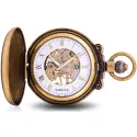Klassik Taschenuhr Handaufzug Skelett Antiklook bronc