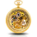 Klassik Taschenuhr Handaufzug Residence Open Heart gold