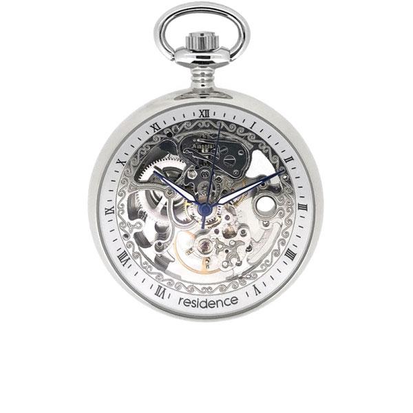 Skelett Taschenuhr Automatik, Residence silber Skelett Taschenuhr Automatik, Residence silber