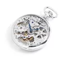 Skelett Taschenuhr Handaufzug chrom