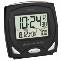 TFA Sprechender Funk-Wecker LCD Tischuhr schwarz