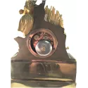 ANTIK mechanische Empire Tischuhr mit Bauernmädchen ca. 1810