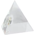ZENO Miniaturuhr Pyramide aus Bleikristall Quartz Tischuhr klein