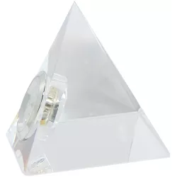 ZENO Miniaturuhr Pyramide aus Bleikristall Quartz Tischuhr klein