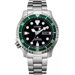 CITIZEN Promaster Diver Automatik Fugu Taucheruhr Edelstahl schwarz-grün