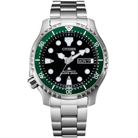 CITIZEN Promaster Diver Automatik Taucheruhr Edelstahl schwarz-grün