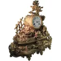 ANTIK mechanische Empire Tischuhr mit Mädchen ca. 1830