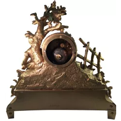 ANTIK mechanische Empire Tischuhr mit Mädchen ca. 1830