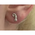 Ohrstecker Baslerstab in Silber