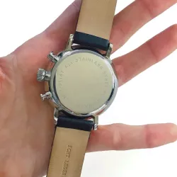 ZENO-WATCH BASEL Bauhaus Chronograph Quartzuhr schwarz