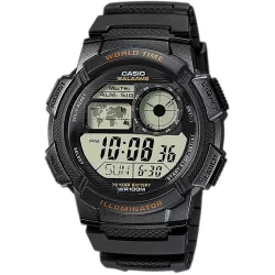 CASIO Sport-Digitaluhr Worldtimer mit 5 Alarmen schwarz