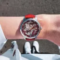 RESIDENCE Skelett Automatikuhr Wave 35 rot
