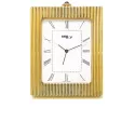 IMHOF Tischuhr Quartz Retro-Reiseuhr in vergoldetem Silber