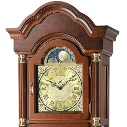 AMS Standuhr 211cm mechanische Holzuhr mit Mondphase  Westminsterschlag