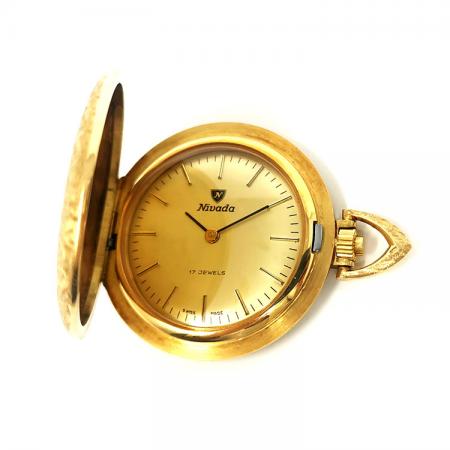 Klassik Taschenuhr Handaufzug Nivada 18K Gold