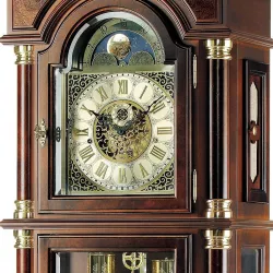 AMS Standuhr 208cm mechanische Holzuhr mit Mondphase  Westminsterschlag