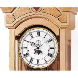 AMS Standuhr 202cm mechanische Erlenholzuhr mit Mondphase  Westminsterschlag