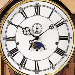 AMS Standuhr 202cm mechanische Holzuhr mit Mondphase  Westminsterschlag
