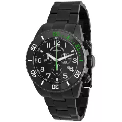 ZENO-WATCH BASEL Diver Ceramic Chrono Quartz Stahl schwarz/grün MB