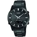 CASIO Digi-Analog Lineage Tag Datum Solar Funkuhr Edelstahl schwarz