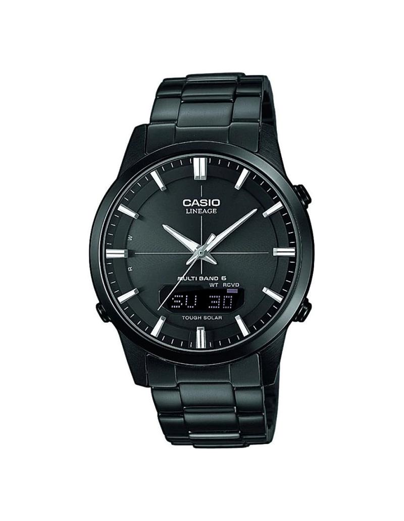Casio Multifrequenz Funk Solaruhr Edelstahl schwarz LCW M170DB 1AER